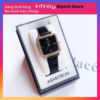 Đồng hồ nữ ARMITRON model 75/5597BKGPBK dây da đen cổ điển