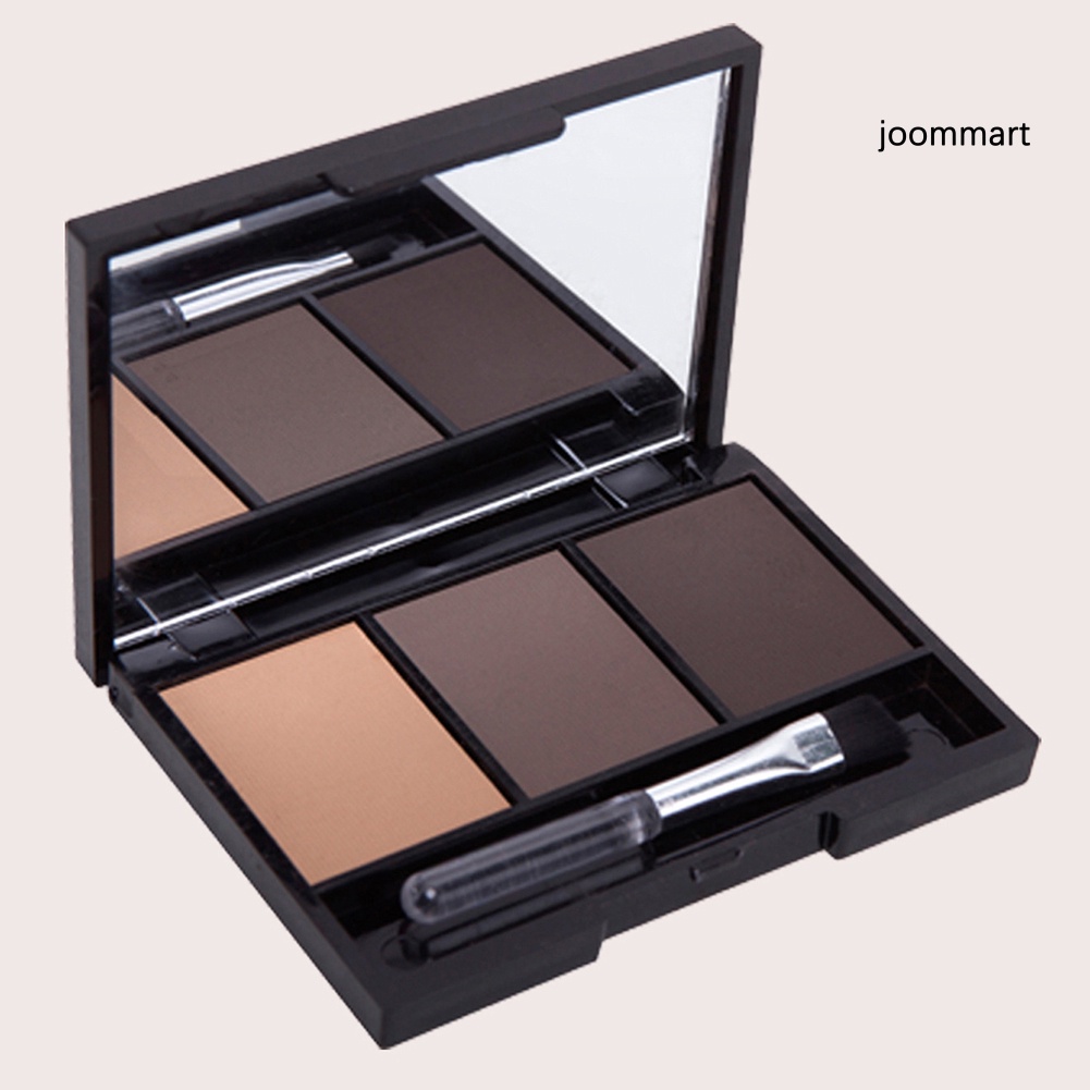 (Hàng Mới Về) Bảng Bột Tán Lông Mày 3 Màu Kèm Cọ Và Gương Trang Điểm Lâu Trôi Chống Mồ Hôi | BigBuy360 - bigbuy360.vn