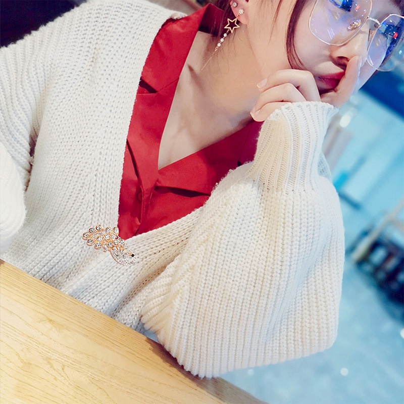 Trâm Cài Áo Hình Chim Công Dễ Thương Phong Cách Hàn Quốc