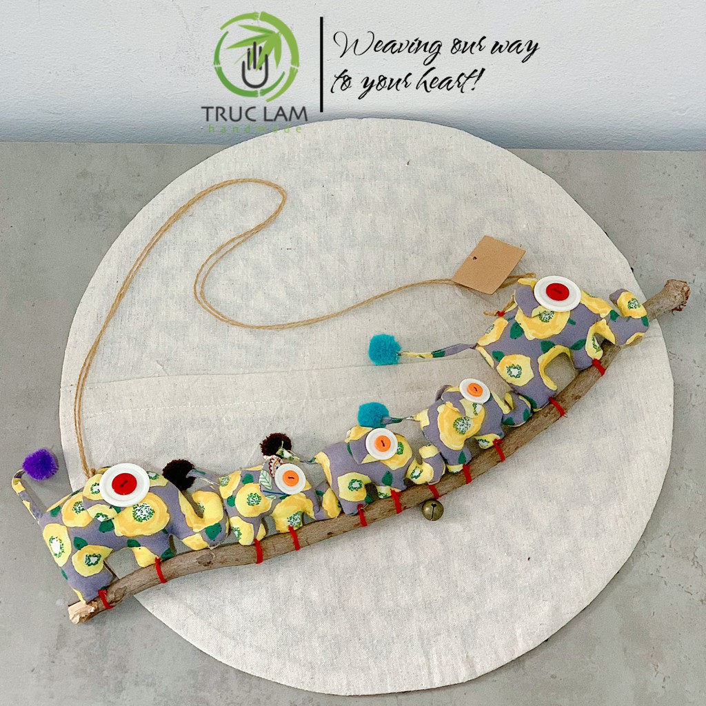 Phụ Kiện Decor Trang Trí Nội Thất Hình Đàn Voi - Trúc Lâm Handmade