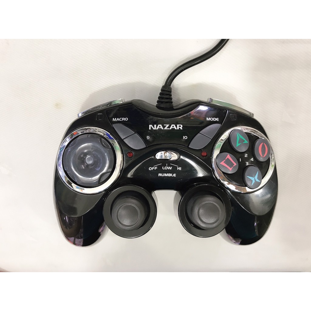 TAY CẦM CHƠI GAME ĐƠN RUNG NAZAR V33 CÓ DÂY CỔNG CẮM USB