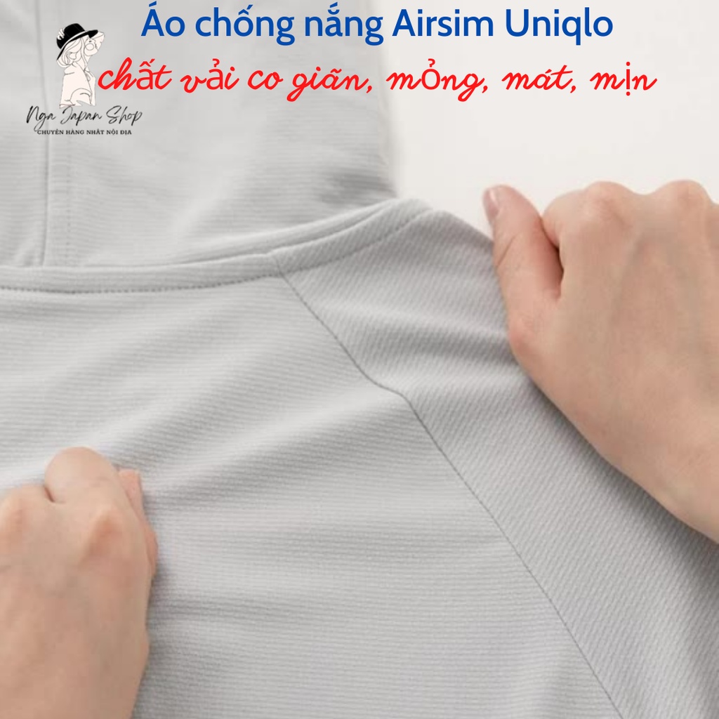 Áo chống nắng làm mát 2022 Airism Uniqlo hàng nội địa Nhật