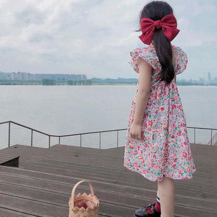 Đầm In Hoa Mùa Hè Cho Bé Gái