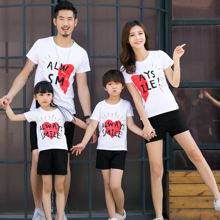 Áo gia đình , Đồ đi biển  .Chất liệu thun cotton loại 1 đủ size từ 8 đến 100kg .