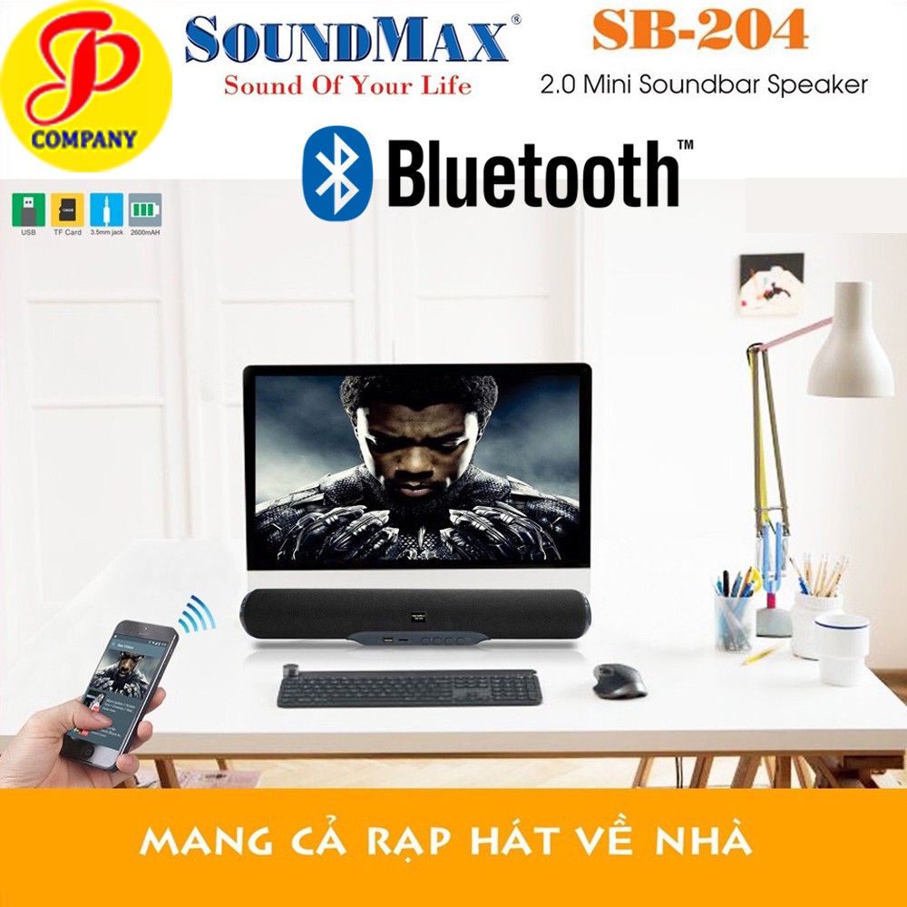 Loa thanh Soundbar SOUNDMAX SB204 Bluetooth - Chính hãng mới 100%