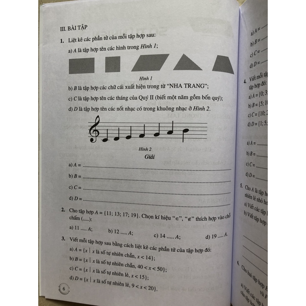 Sách - Vở bài tập Toán 6
