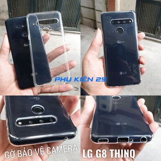 [LG G8/G8 ThinQ] Ốp lưng silicon dẻo trong/ đen cao cấp Henyou