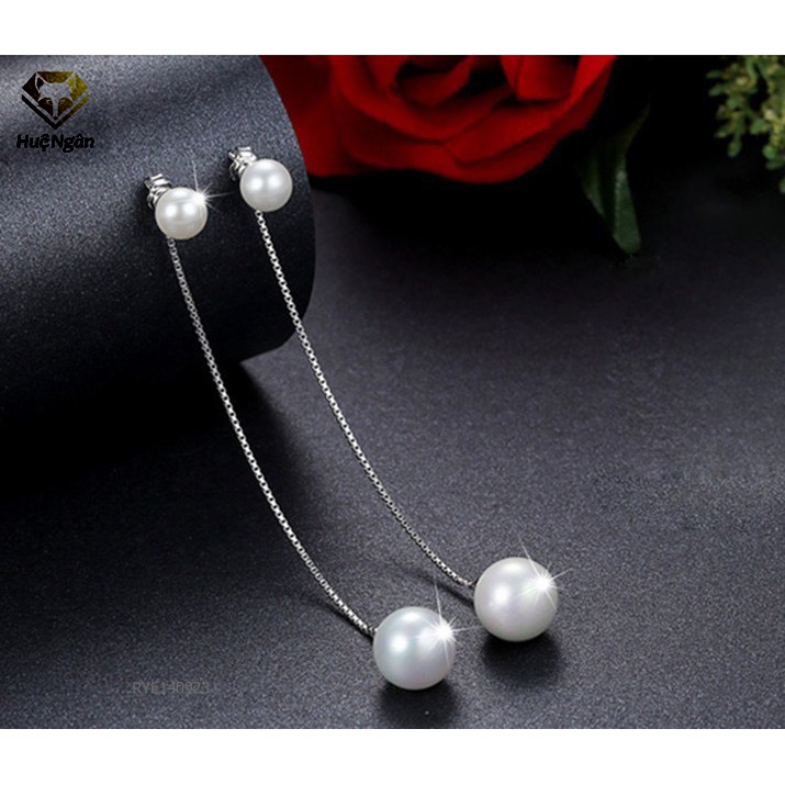 [Mã LT50 giảm 50k đơn 250k] Bông tai dáng dài bạc S925 Huệ Ngân RYE140923