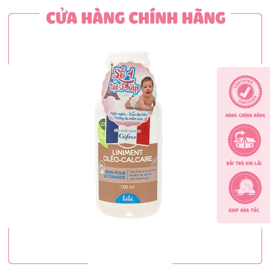 Liniment - Kem ngừa hăm, chống hăm tã cho bé - Lọ 100ml - Pháp - Date 2025