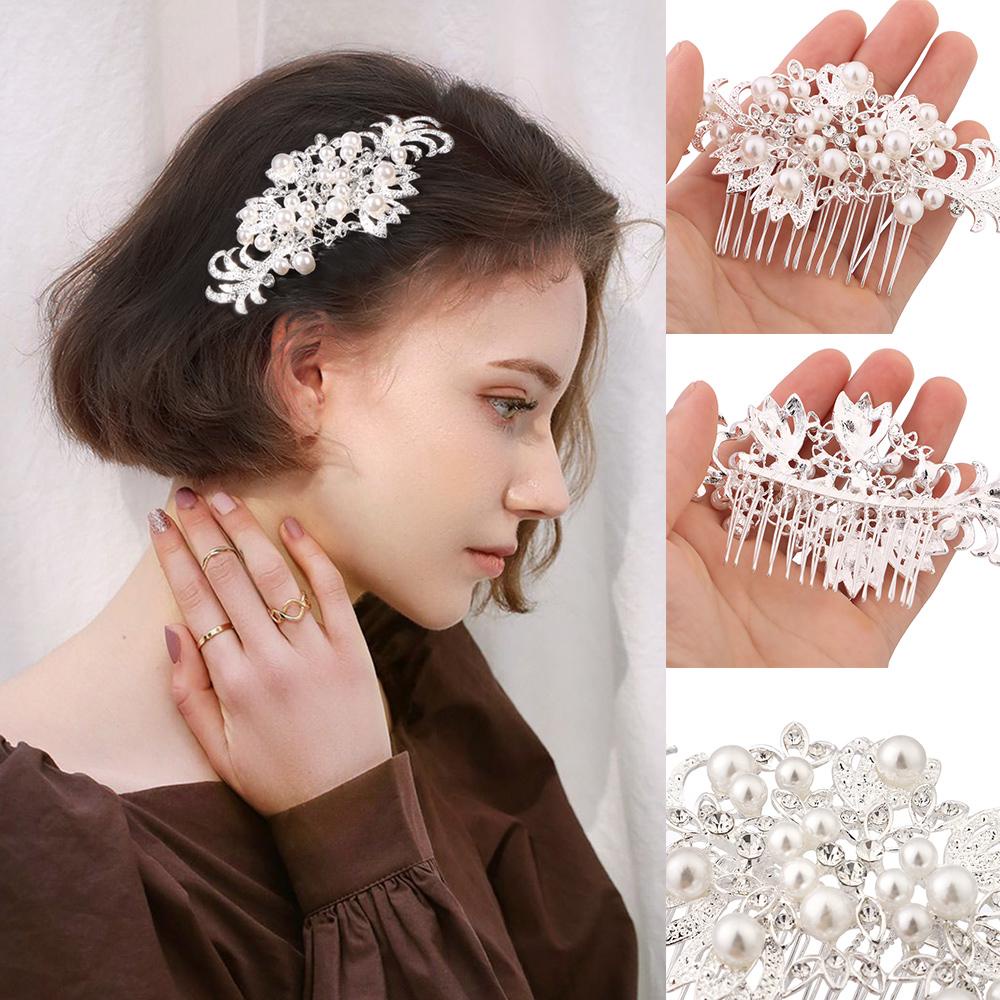Lược Cài Tóc Đính Hoa Trang Sức Cho Cô Dâu OSIER1 OSIER1|Phụ Kiện Trang Trí Tóc Xinh Xắn Chất Lượng