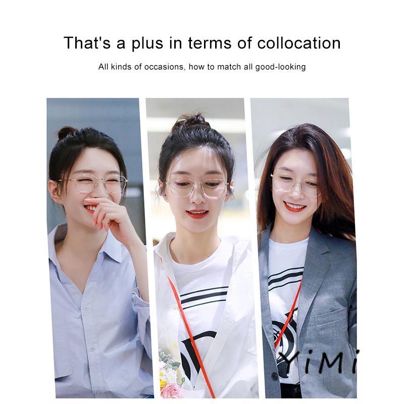 Mắt Kính Gọng Vuông Chống Ánh Sáng Xanh Và Chống Tia Bức Xạ Thời Trang Hàn Quốc Đơn Giản