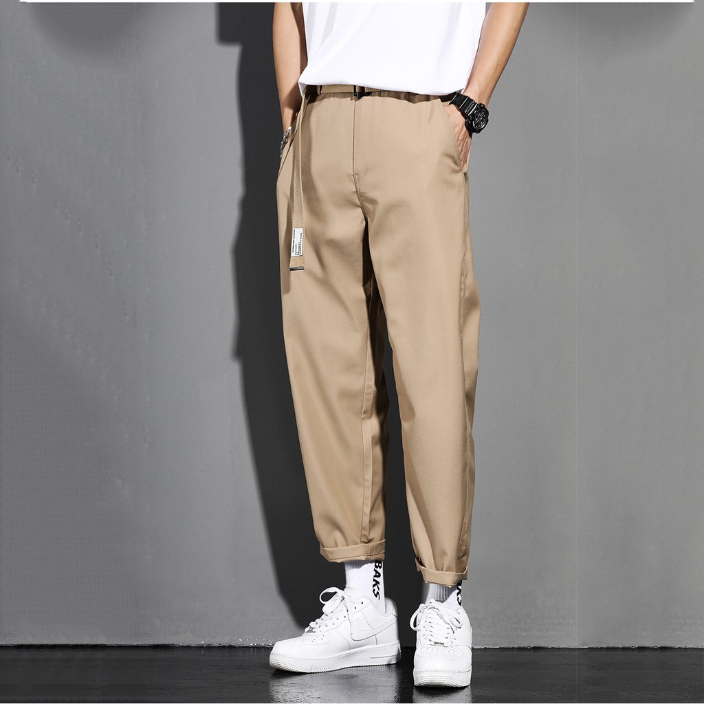 Quần Baggy Nam Kiểu Quần Tây Âu Chinos Trơn JOGGER NAM 9000066