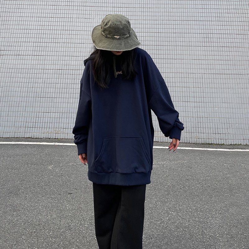 NRVP Áo Hoodie Nữ Tay Dài Dáng Rộng Thời Trang Phong Cách Hàn Quốc