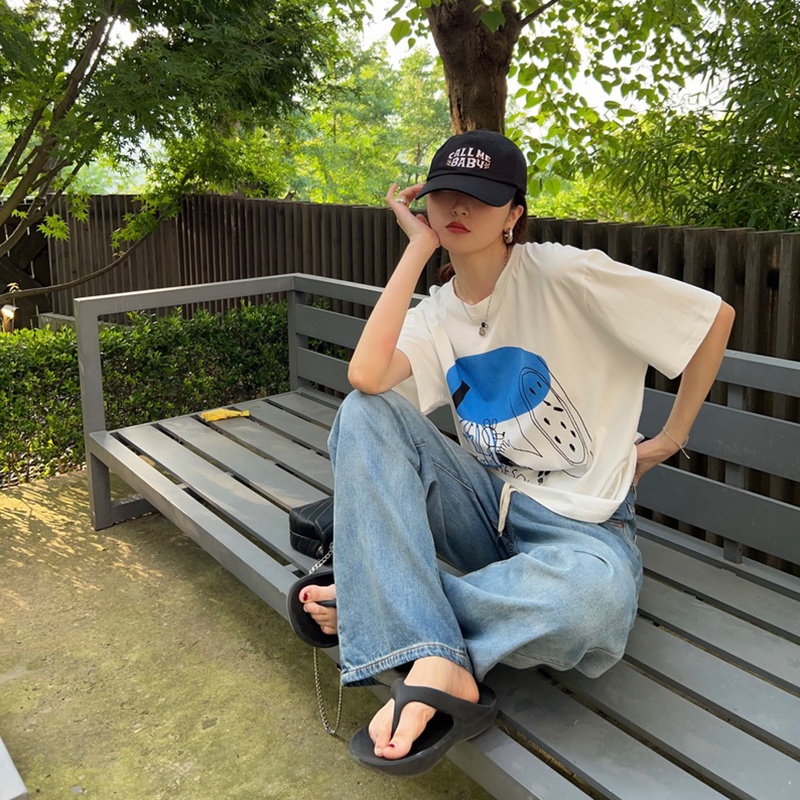 NRVP Áo Thun Cotton Tay Ngắn Cổ Tròn Màu Trơn Thời Trang Dành Cho Nữ