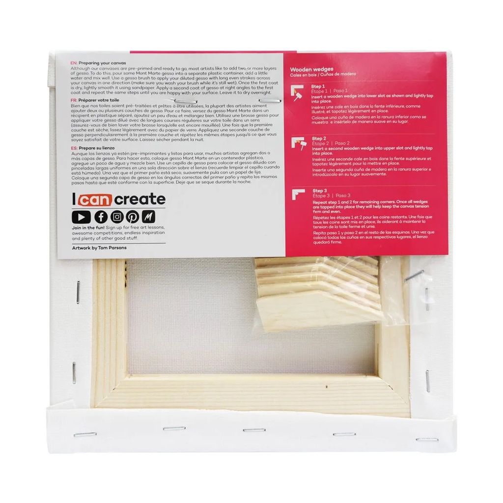 Vải toan Mont Marte vẽ màu acrylic, sơn dầu Úc Signature Single Thick Canvas sơn lót 3 lớp nhiều size - Hoạ cụ Gia Huy