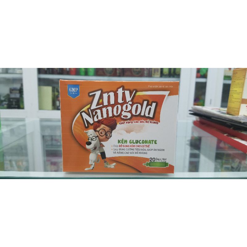 [Giá gốc] Hỗ trợ bổ sung Kẽm  nanogold ZinC Gluconate Hộp 20 ống