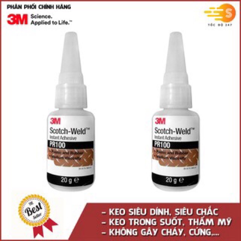 Keo siêu dính 3M PR100 - Scotch-Weld™ Plastic &amp; Rubber Instant Adhesive PR100