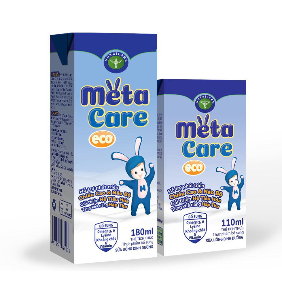 Thùng 48 hộp sữa nước pha sẵn Nutricare Metacare ECO 110ml/180ml
