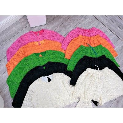 Sét bộ xốp sóng bèo ren baby dài tay phối hình trám