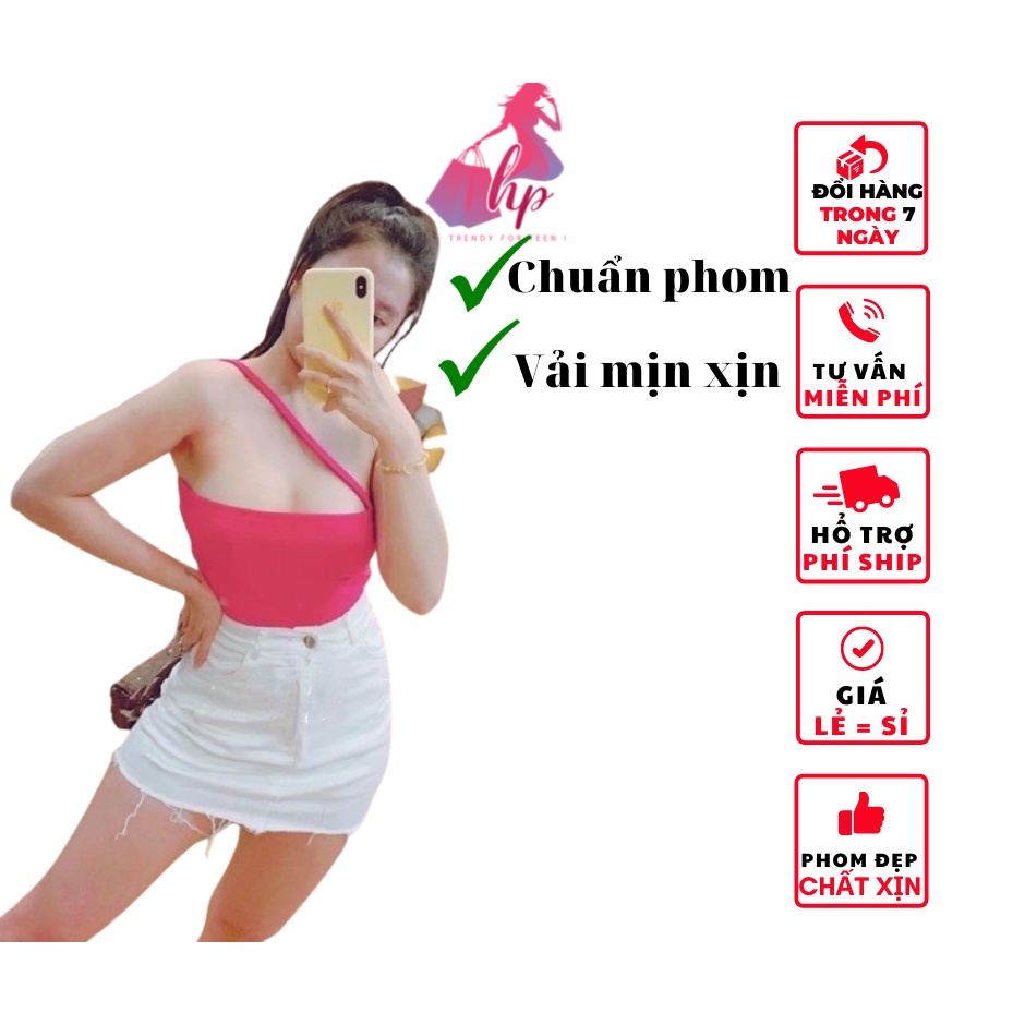 áo ống 1 dây chéo đẹp nữ croptop không tay kiều mới phong cách hàn quốc cực dễ thương mẫu mới thời trang-A28