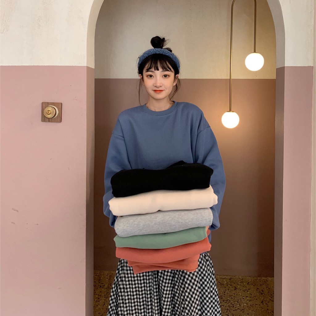 Áo Khoác Nhung Dày Dặn Màu Sắc Đơn Giản Cho Nữ