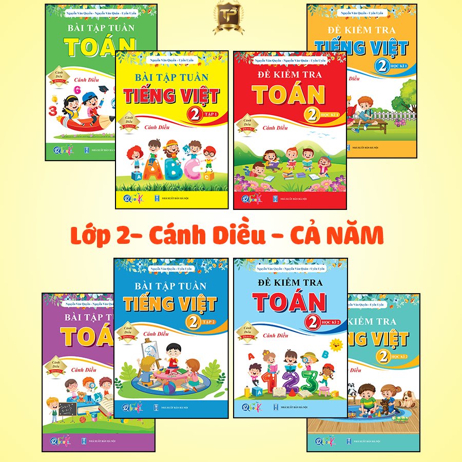 Sách - Combo Bài Tập Tuần và Đề Kiểm Tra Lớp 2 Cánh Diều - Toán và Tiếng Việt Cả Năm