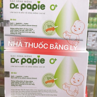 Gạc rơ lưỡi Dr.papie vệ sinh răng miệng cho bé (hộp 30 gói)Date 2023