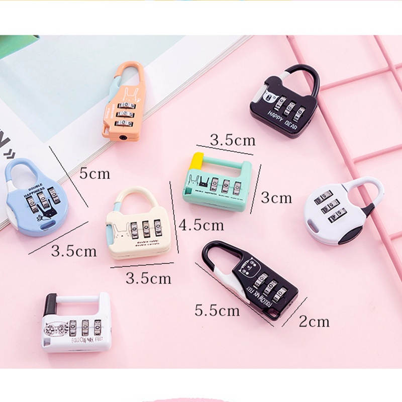 Ổ Khóa Mật Khẩu 3 Số Mini Dễ Thương