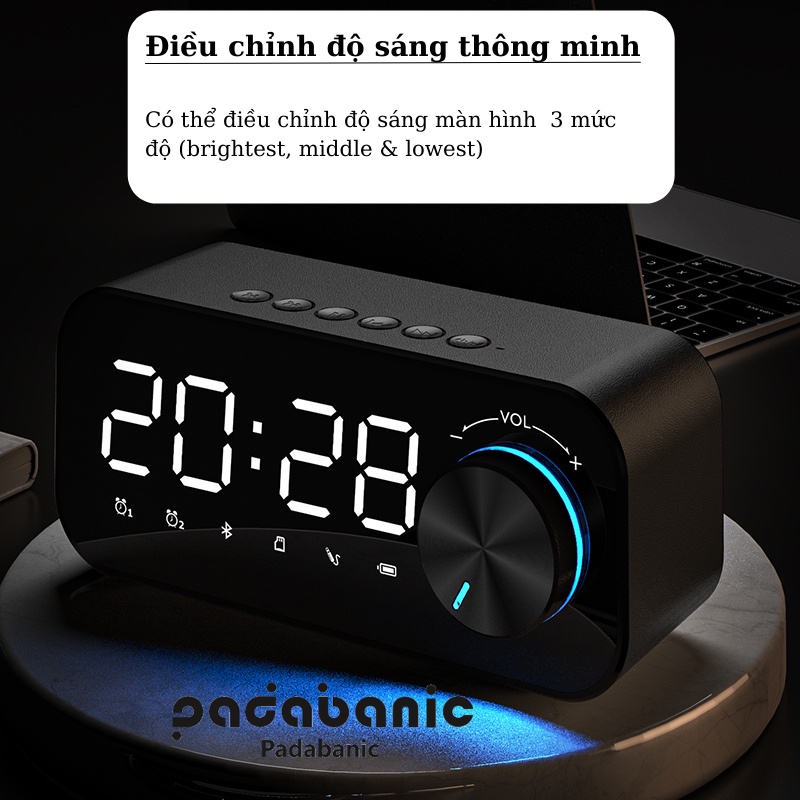 Loa Bluetooth Nghe Nhạc Kiêm Chức Năng Báo Thức Âm Thanh Sống Động Không Rè