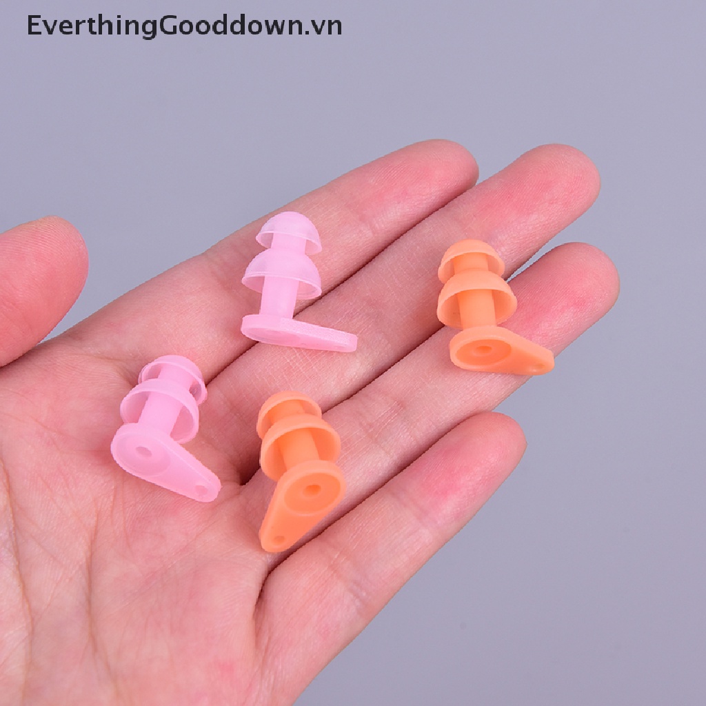 Everthinggooddown 1 Cặp Nút Bịt Tai Bằng Silicone Chống Thấm Nước Tiện Dụng Khi Đi Bơi
