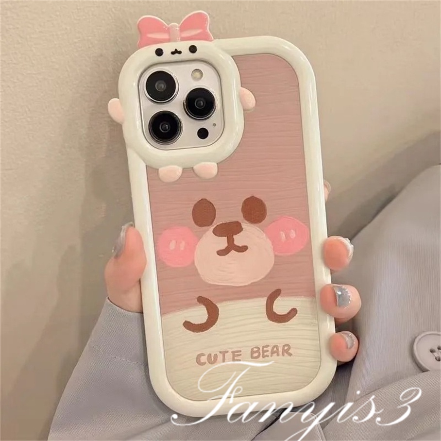 Ốp Điện Thoại Mềm Trong Suốt In Hình Gấu Hoạt Hình Cho iPhone 14 13 12 11 Pro Max X XR Xs Max 8 7 6 6s Plus SE 2020