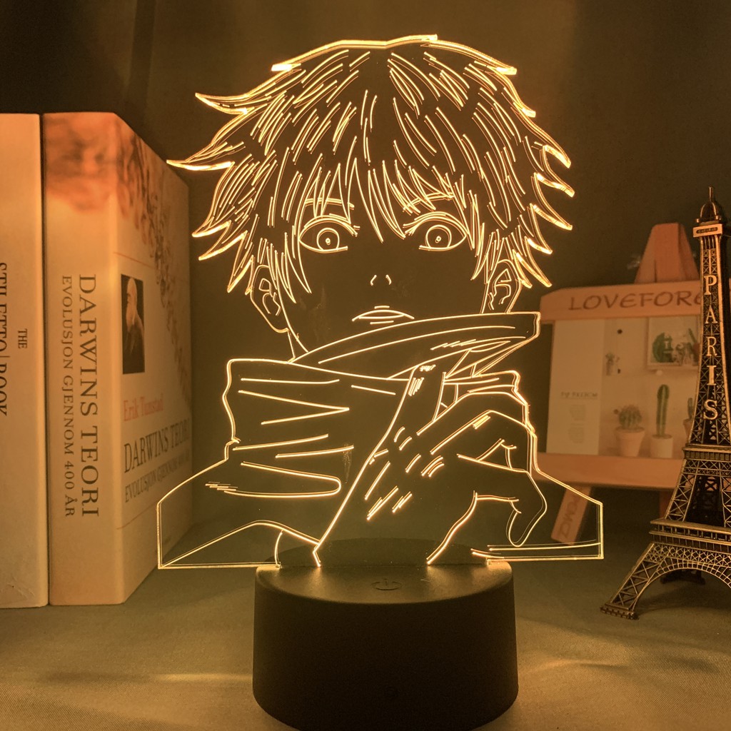 Đèn Led 3d Anime 16 Màu Tặng Kèm Postcard Tạo Hình Nhân Vật Satoru Gojo Jujutsu Kaisen - Bộ Sưu Tập Anime