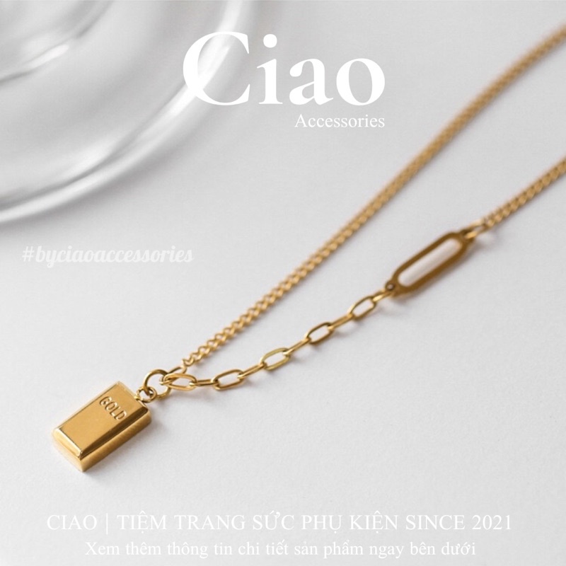 [HOẢ TỐC 1H] Vòng chân/ Lắc chân titan không gỉ thiết kế đính charm đơn giản xinh xắn Goldie Ciao