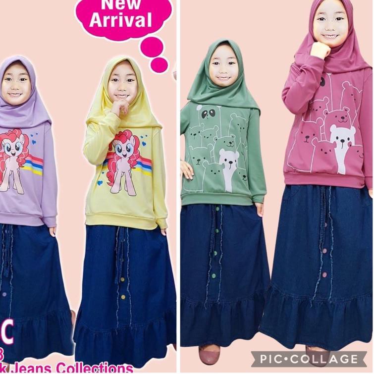 Set Quần Áo 223bc + Hijab Sz 6-11 Yrs Hình Quả Dứa Nhỏ