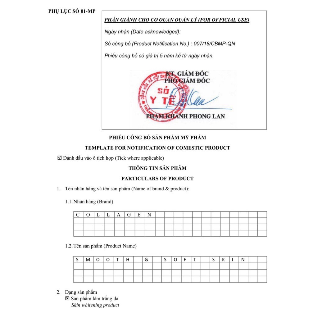 Collagen Tươi Hàn Quốc Dưỡng Trắng Phục Hồi Da Căng Bóng