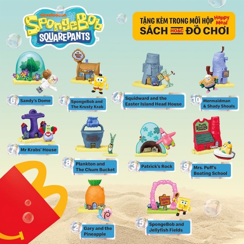 Mô hình đồ chơi SpongeBob - Mc donald