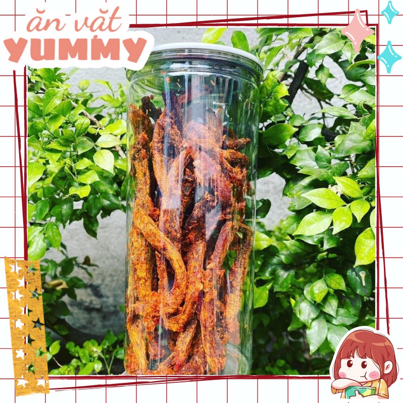 Khô Bò Que 300gr Ăn Vặt Yummy - đồ ăn vặt lon pet vừa ngon vừa rẻ | BigBuy360 - bigbuy360.vn