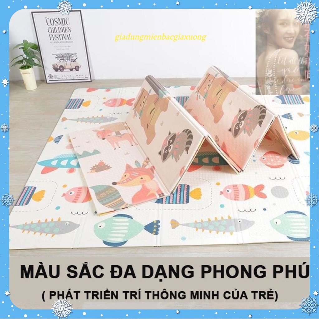 THẢM CHƠI GẤP GỌN XPE 8mm/ THẢM XỐP MABOSHI AN TOÀN CHO BÉ [RỘNG 1,8M x DÀI 2M] 💖 GIÁ SỈ 2021.