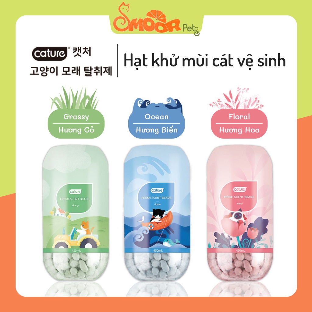 Viên thơm khử mùi Cature - Hạt khử mùi cát vệ sinh
