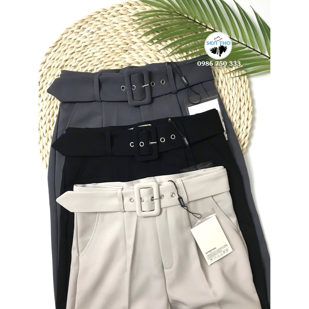 [ Ảnh thật trải sàn ] Quần Baggy Kèm Đai Công Sở Cao Cấp Chất Siêu Đẹp Mặc Sang Trọng Thanh Lịch | BigBuy360 - bigbuy360.vn