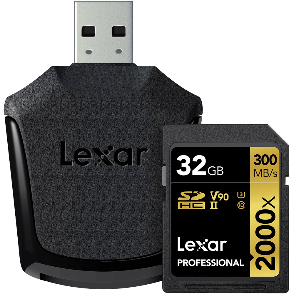 Thẻ Nhớ Lexar 32GB 2000X Professional SDXC UHS-II 300MB/260MB/s (Kèm Reader UHS-II) - Hàng Chính Hãng | BigBuy360 - bigbuy360.vn