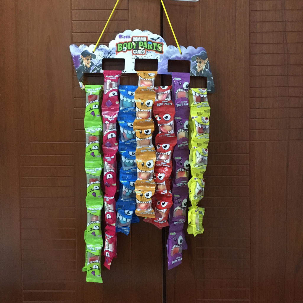 Lốc 70 cái kẹo dẻo Risen Gummy Body Parts Candy halloween kinh dị USA - đồ ăn vặt cho bé vừa ngon vừa rẻ