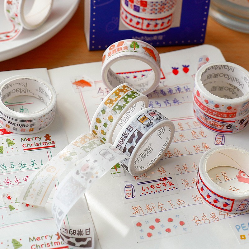 Washi Tape Set 2 Cuộn Băng Keo Giấy Theo Bộ Màu | WS017