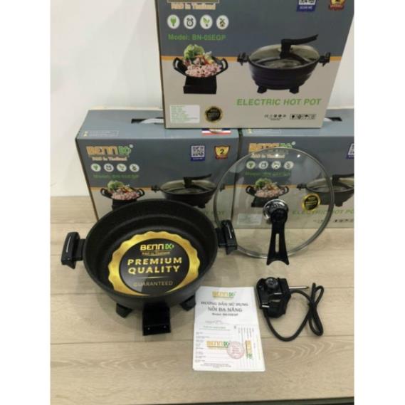 Nồi lẩu đa năng cao cấp Bennix 5 lít công suất 1700w_hàng chính hãng bảo hành 2 năm (Lỗi 1 đổi 1)