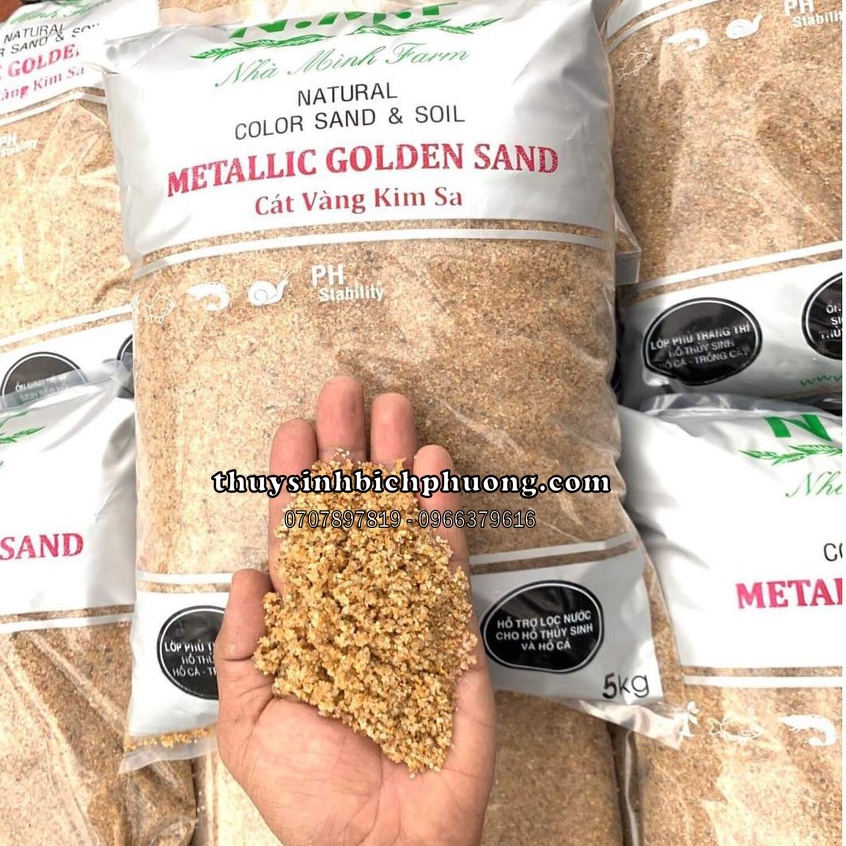 1KG CÁT NẮNG VÀNG KIM SA - TRẢI NỀN ĐƯỜNG ĐI TRANG TRÍ BỂ CÁ HỒ THỦY SINH