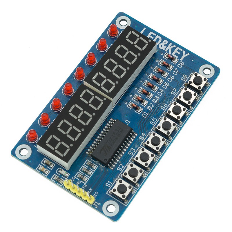 Mô Đun TM1638 Chìa Khóa Cho AVR Arduino Kỹ Thuật Số Ống Đèn LED 8-Bit