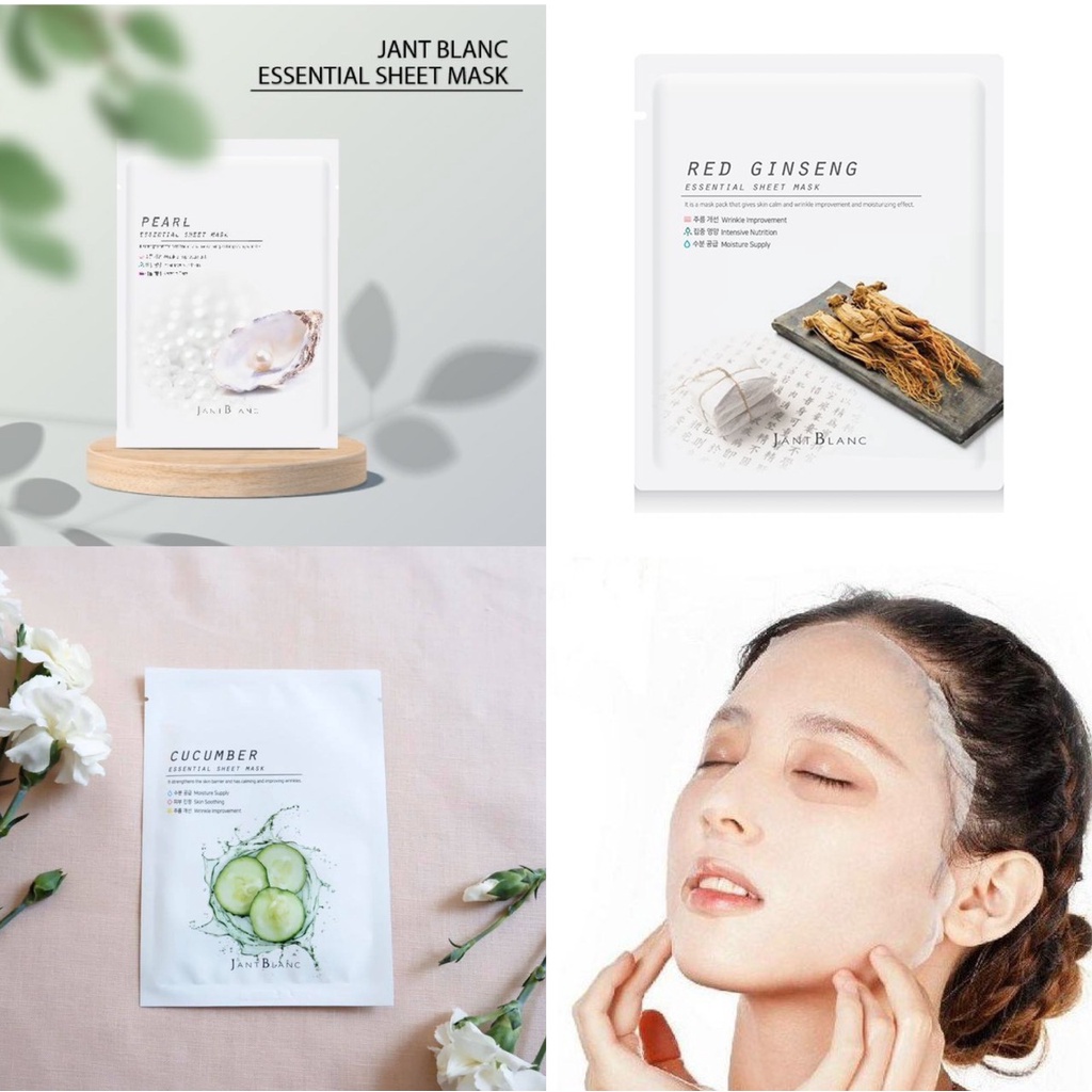 [DATE 05/22] Set 5 miếng Mặt nạ cung cấp dưỡng chất JANT BLANC ESSENTIAL SHEET MASK (Hàn Quốc)