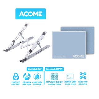 Mua Combo Giá Đỡ Laptop ACOME ALS01 Dễ Dàng Gấp Gọn Hợp Kim Nhôm Và Miếng Lót Chuột ACOME AMP01 Kích Thước 22 x 18 cm