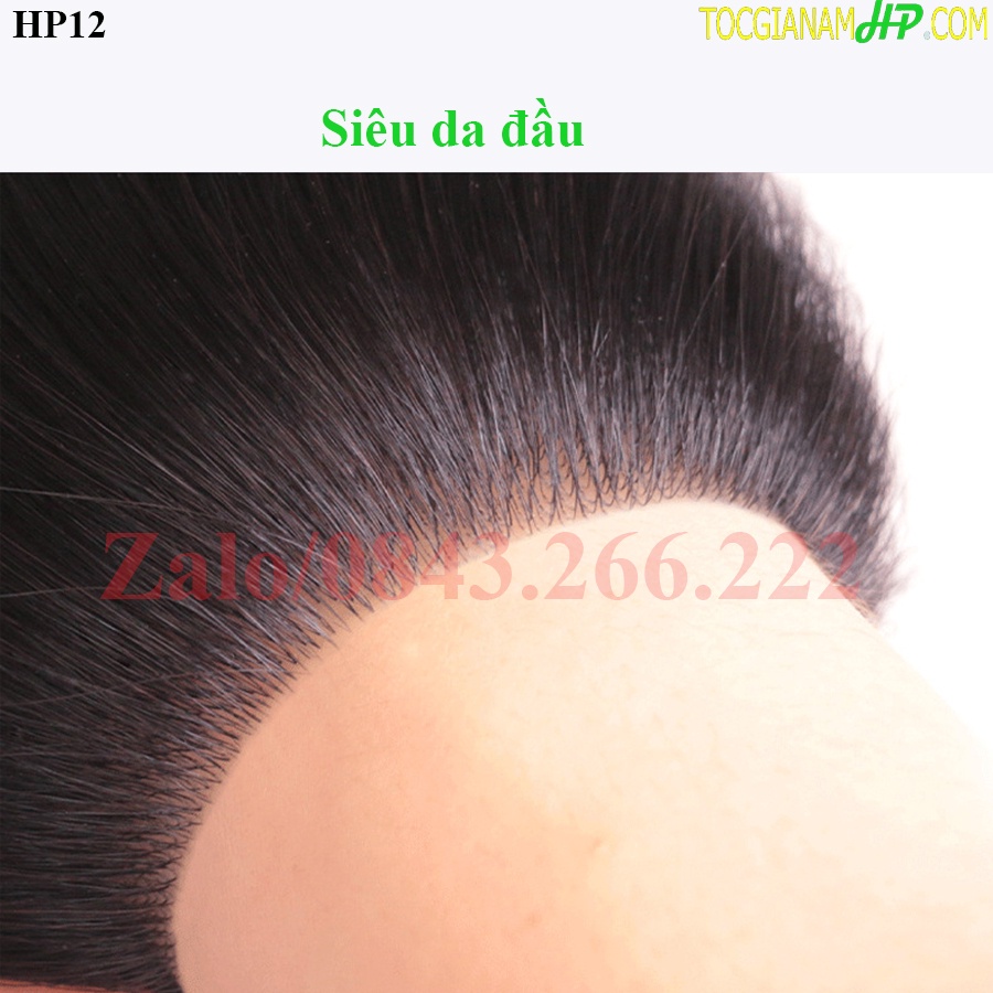 Tóc giả mái chữ M siêu da che trán cao