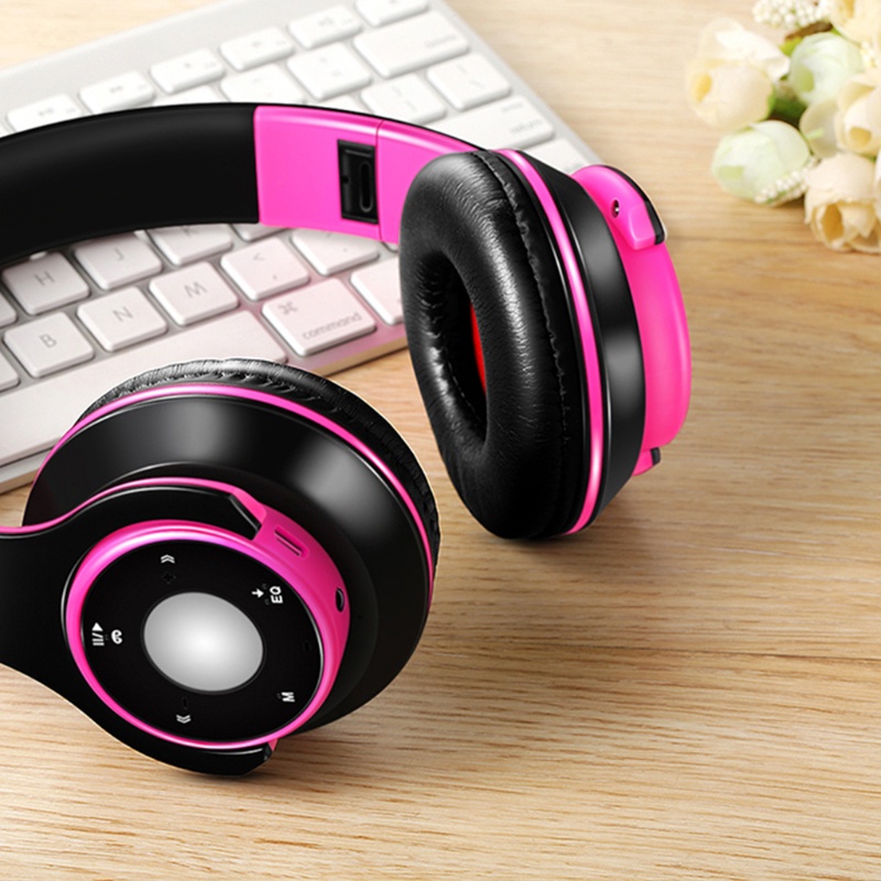 Tai Nghe Trùm Đầu Chơi Game Không Dây USB BT5 0 Phong Cách Retro